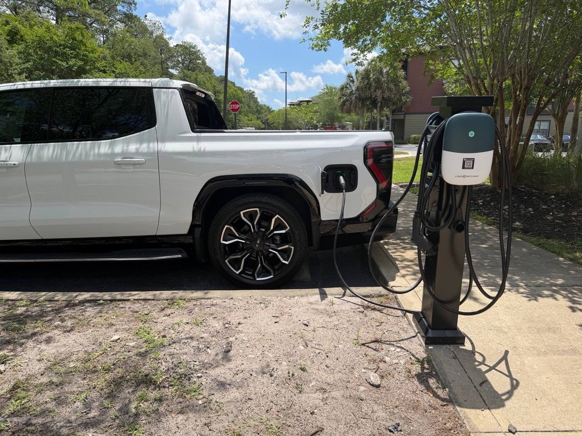GMC Sierra EV at Lost Lake charger